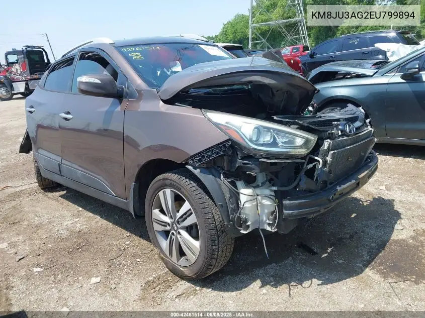 2014 Hyundai Tucson Limited VIN: KM8JU3AG2EU799894 Lot: 42461514