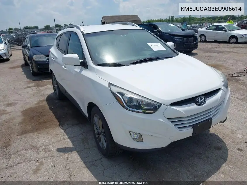 2014 Hyundai Tucson Se VIN: KM8JUCAG3EU906614 Lot: 42578113