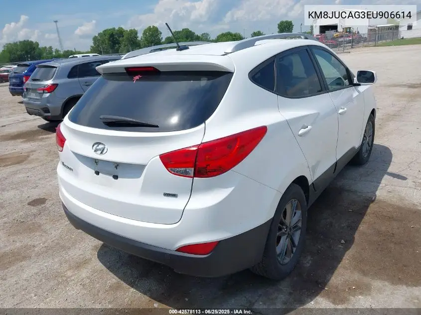 2014 Hyundai Tucson Se VIN: KM8JUCAG3EU906614 Lot: 42578113