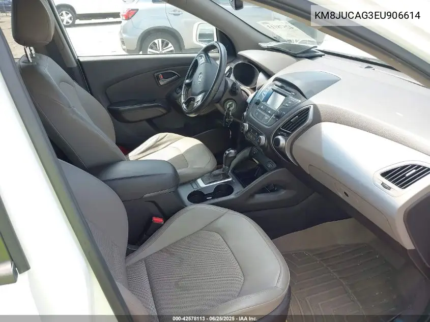 2014 Hyundai Tucson Se VIN: KM8JUCAG3EU906614 Lot: 42578113