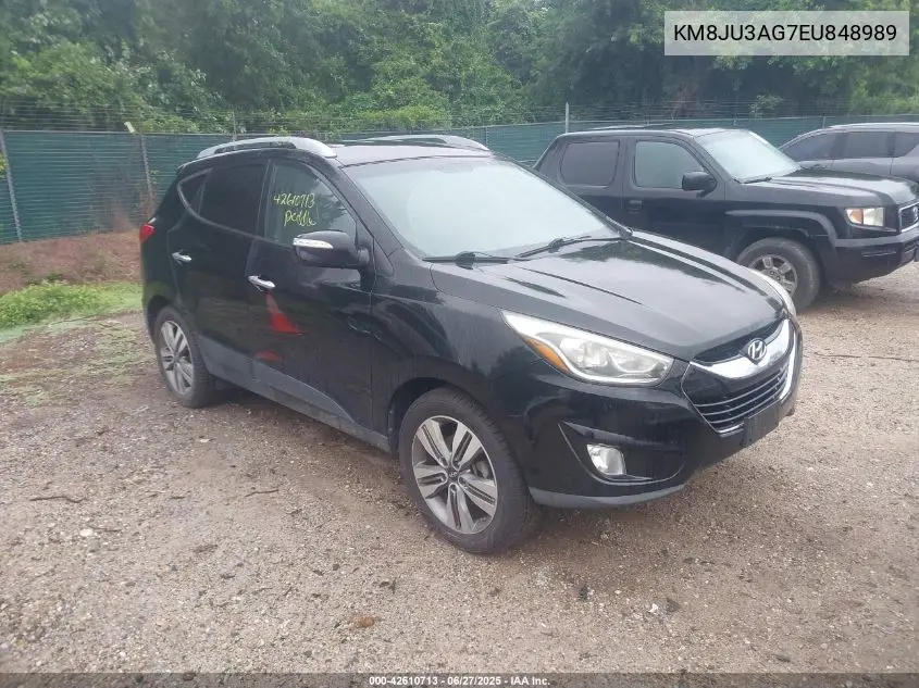 2014 Hyundai Tucson Limited VIN: KM8JU3AG7EU848989 Lot: 42610713