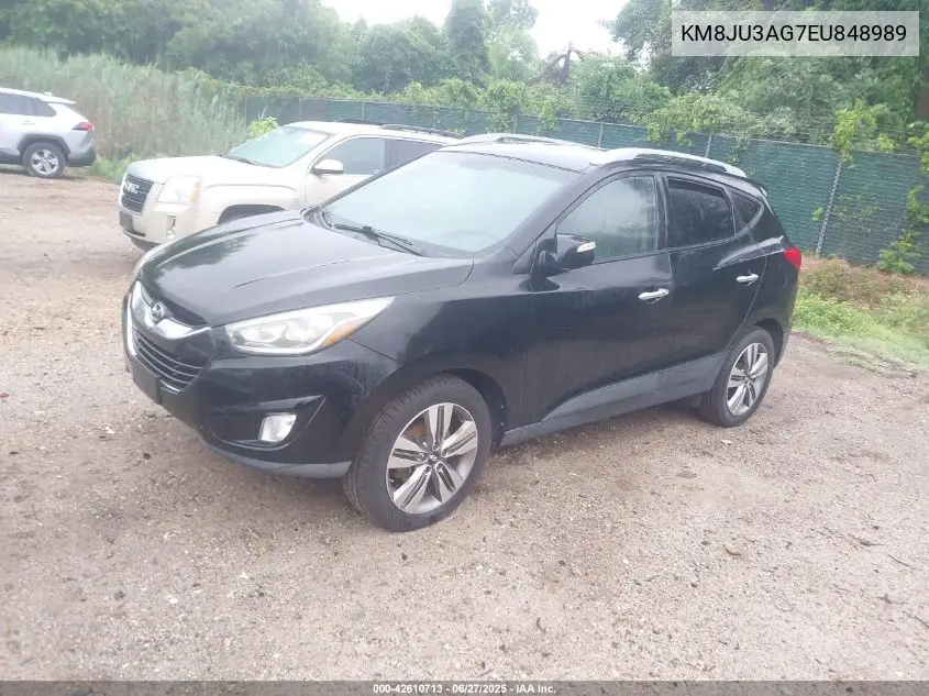 2014 Hyundai Tucson Limited VIN: KM8JU3AG7EU848989 Lot: 42610713
