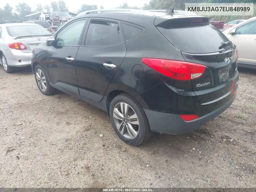 2014 Hyundai Tucson Limited VIN: KM8JU3AG7EU848989 Lot: 42610713