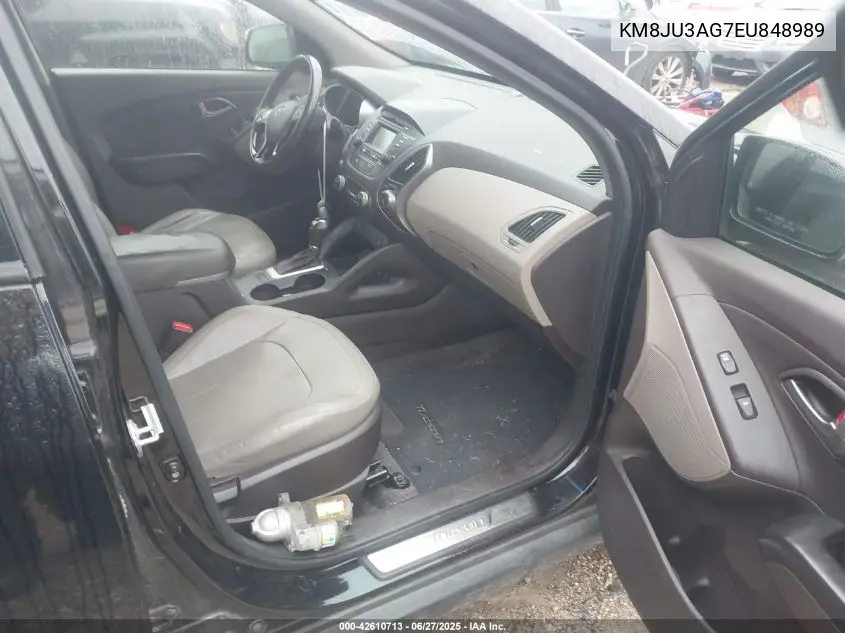 2014 Hyundai Tucson Limited VIN: KM8JU3AG7EU848989 Lot: 42610713