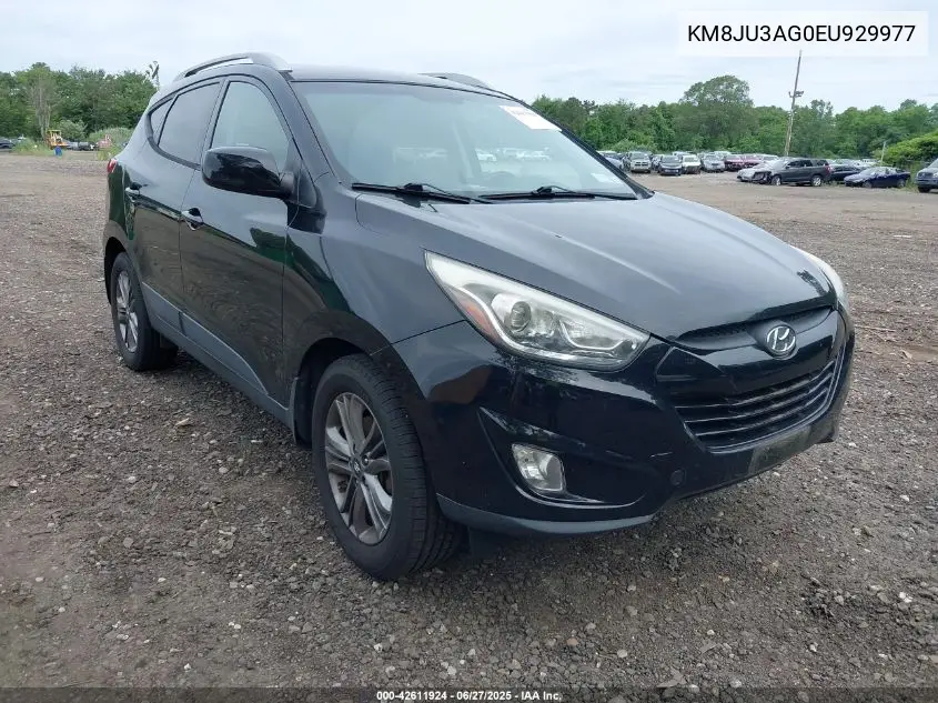 2014 Hyundai Tucson Se VIN: KM8JU3AG0EU929977 Lot: 42611924