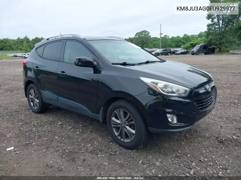 2014 Hyundai Tucson Se VIN: KM8JU3AG0EU929977 Lot: 42611924