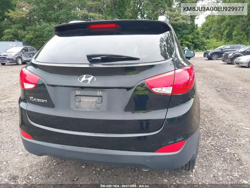 2014 Hyundai Tucson Se VIN: KM8JU3AG0EU929977 Lot: 42611924