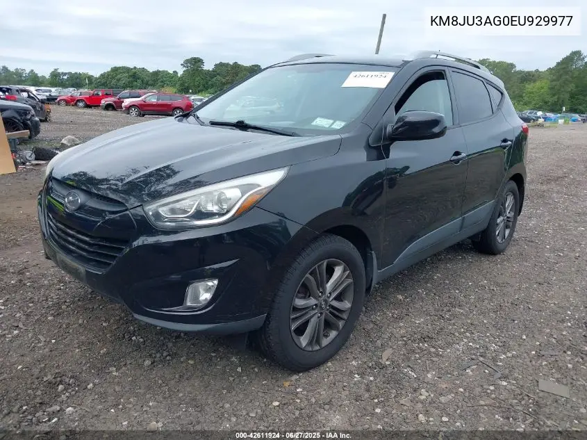 2014 Hyundai Tucson Se VIN: KM8JU3AG0EU929977 Lot: 42611924
