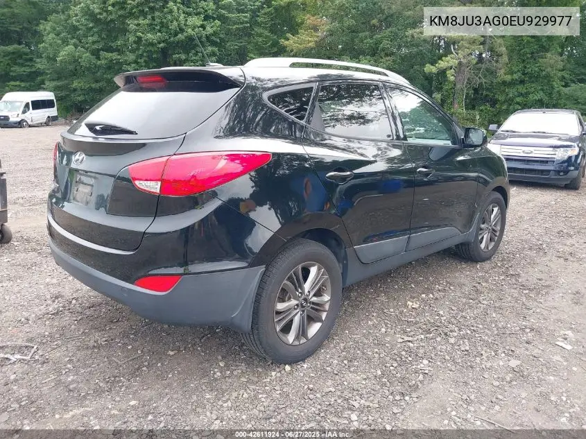 2014 Hyundai Tucson Se VIN: KM8JU3AG0EU929977 Lot: 42611924