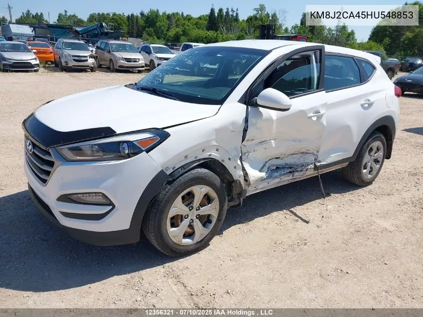 2017 Hyundai Tucson Se VIN: KM8J2CA45HU548853 Lot: 12356321