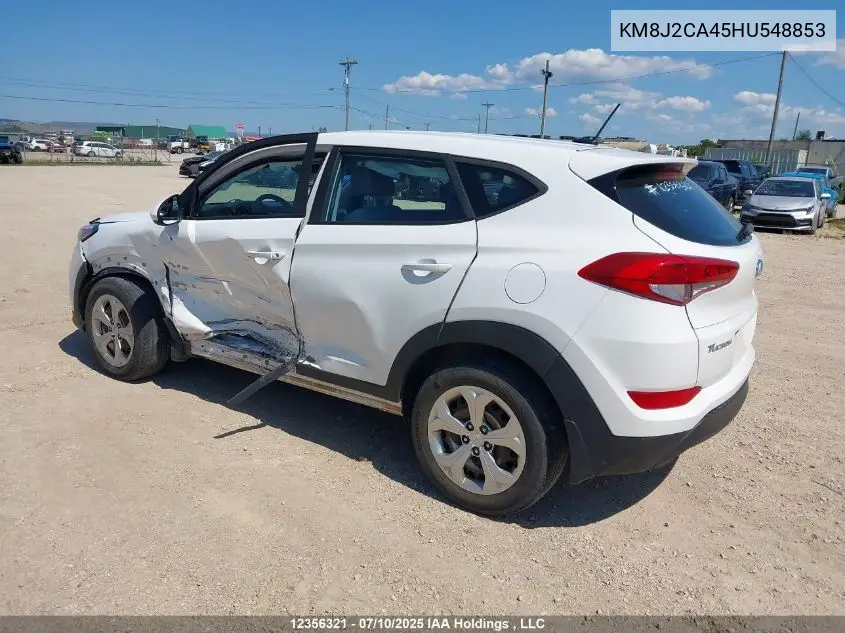2017 Hyundai Tucson Se VIN: KM8J2CA45HU548853 Lot: 12356321
