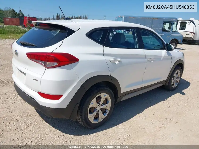 2017 Hyundai Tucson Se VIN: KM8J2CA45HU548853 Lot: 12356321