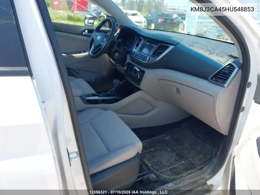 2017 Hyundai Tucson Se VIN: KM8J2CA45HU548853 Lot: 12356321