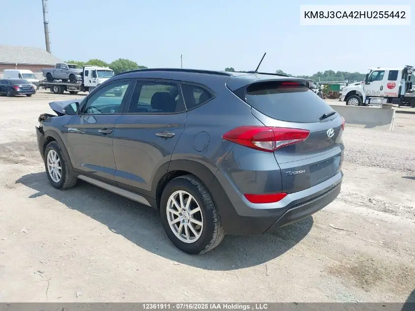 2017 Hyundai Tucson Se VIN: KM8J3CA42HU255442 Lot: 12361911