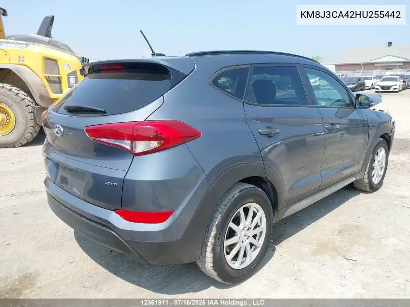 2017 Hyundai Tucson Se VIN: KM8J3CA42HU255442 Lot: 12361911