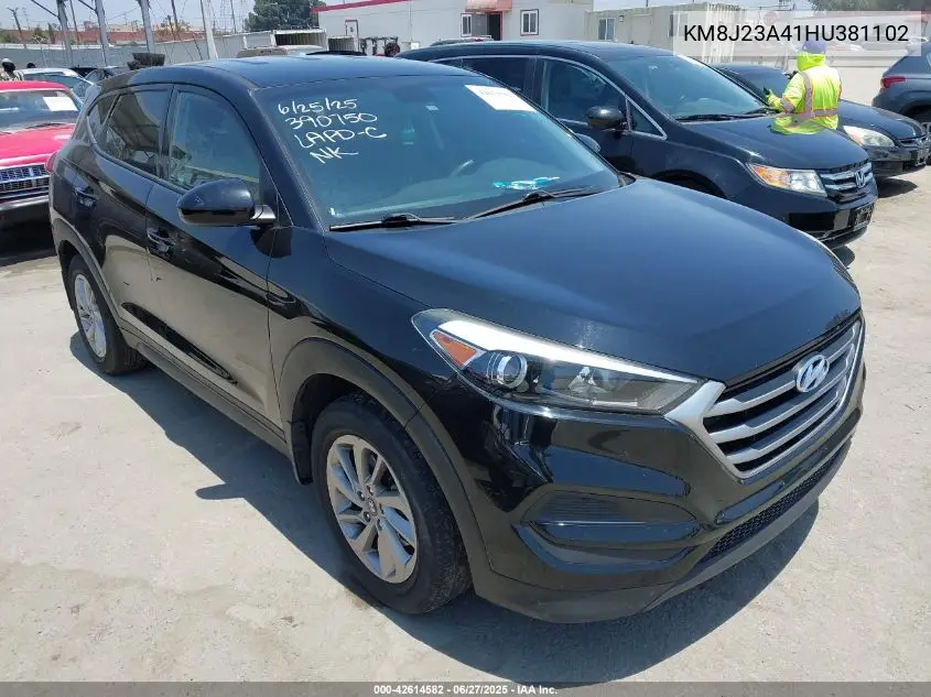 2017 Hyundai Tucson Se VIN: KM8J23A41HU381102 Lot: 42614582