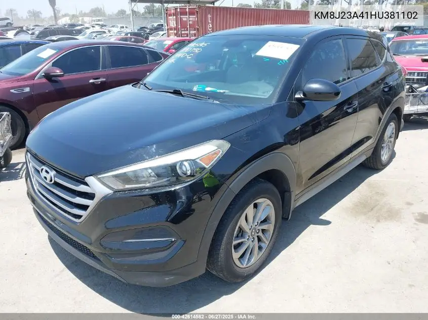 2017 Hyundai Tucson Se VIN: KM8J23A41HU381102 Lot: 42614582