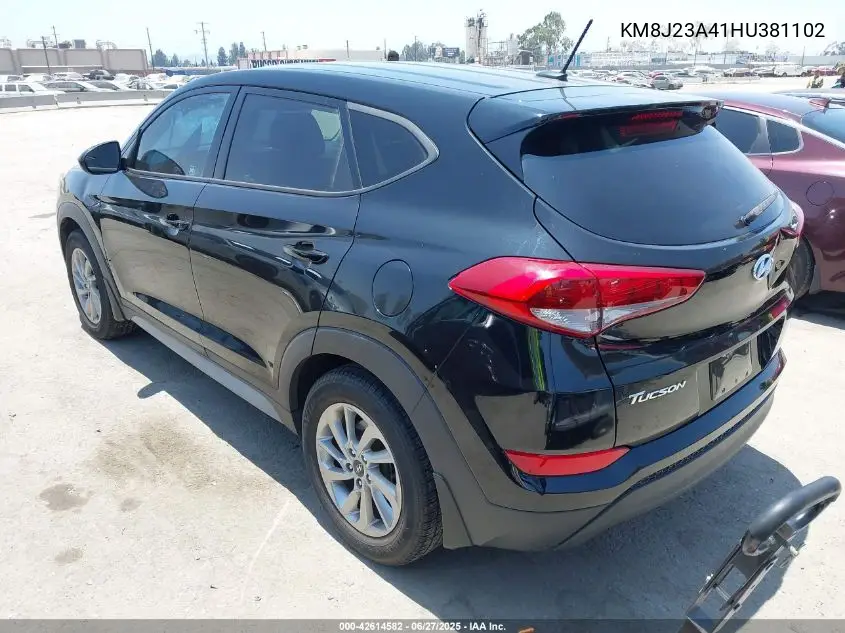 2017 Hyundai Tucson Se VIN: KM8J23A41HU381102 Lot: 42614582