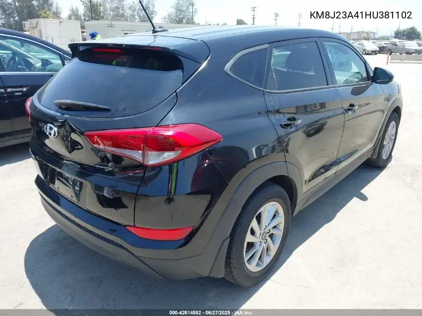 2017 Hyundai Tucson Se VIN: KM8J23A41HU381102 Lot: 42614582
