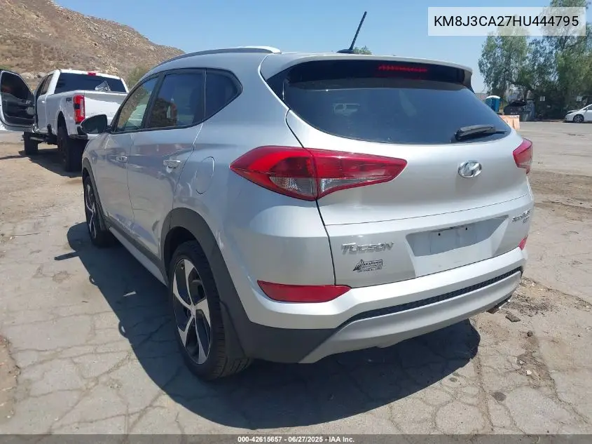 2017 Hyundai Tucson Sport VIN: KM8J3CA27HU444795 Lot: 42615657