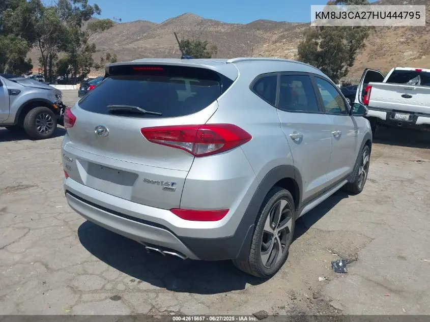2017 Hyundai Tucson Sport VIN: KM8J3CA27HU444795 Lot: 42615657