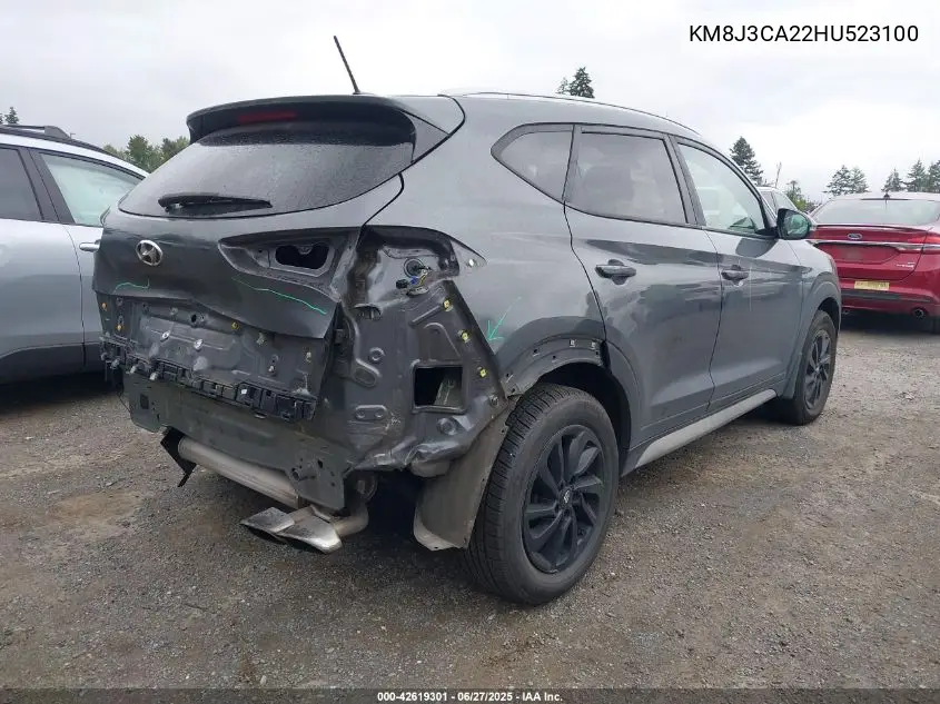 2017 Hyundai Tucson Eco VIN: KM8J3CA22HU523100 Lot: 42619301