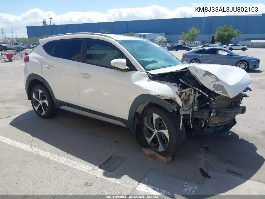 2018 Hyundai Tucson Sport VIN: KM8J33AL3JU802103 Lot: 41949054