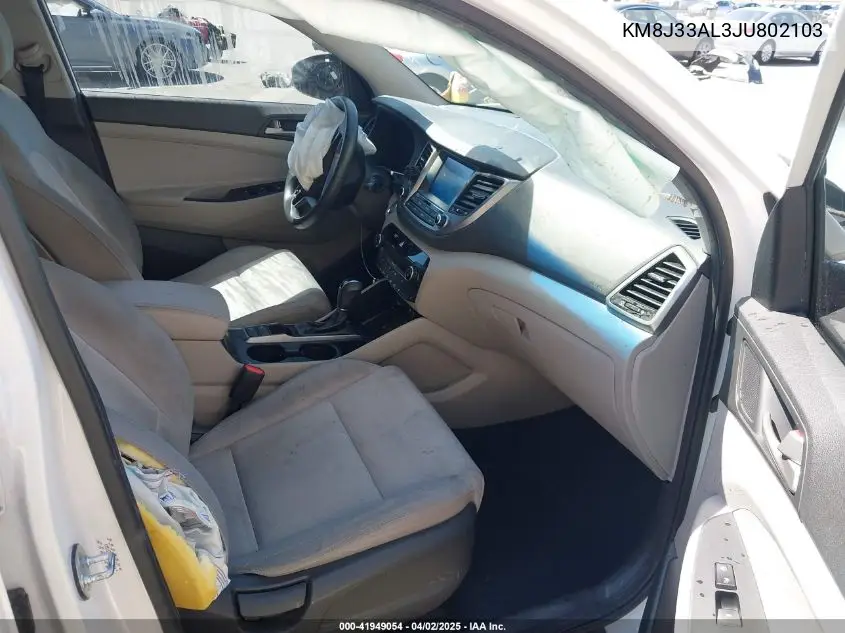 2018 Hyundai Tucson Sport VIN: KM8J33AL3JU802103 Lot: 41949054