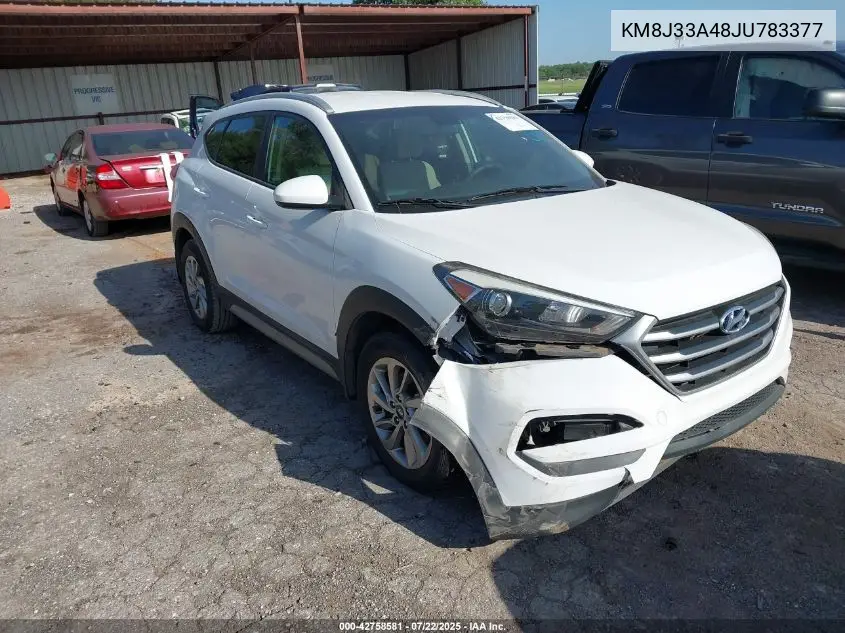 2018 Hyundai Tucson Sel VIN: KM8J33A48JU783377 Lot: 42758581