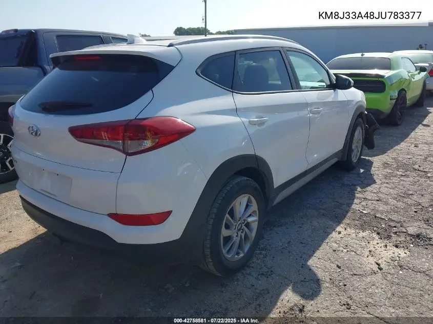 2018 Hyundai Tucson Sel VIN: KM8J33A48JU783377 Lot: 42758581