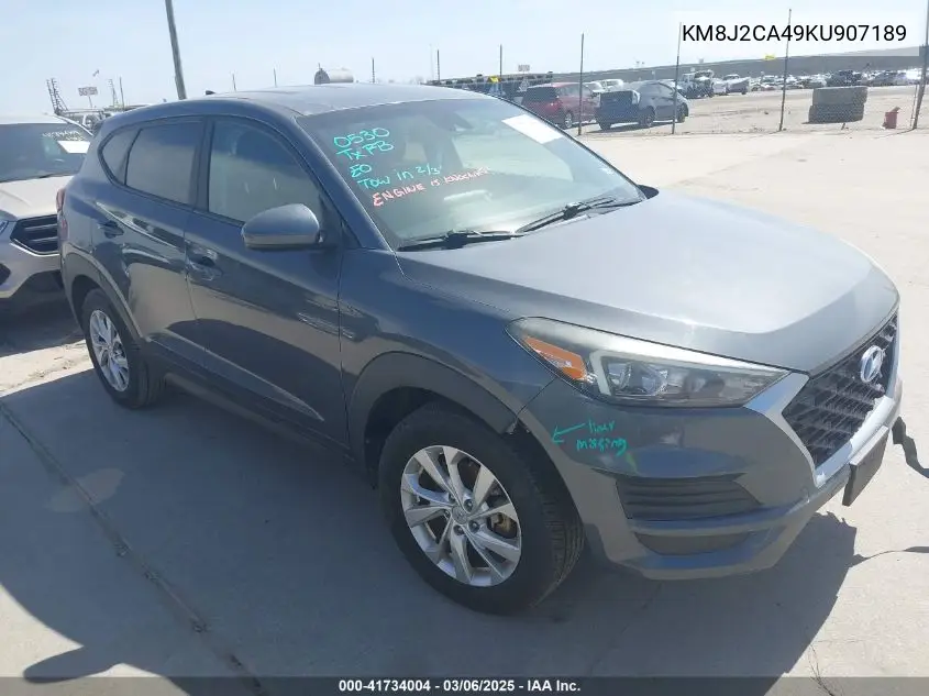 2019 Hyundai Tucson Se VIN: KM8J2CA49KU907189 Lot: 41734004
