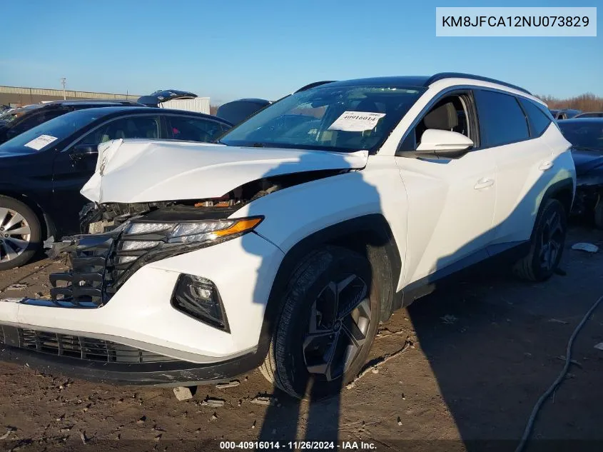 2022 Hyundai Tucson Hybrid Sel Convenience VIN: KM8JFCA12NU073829 Lot: 40916014