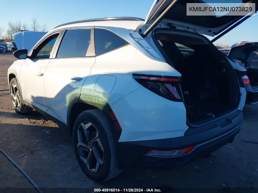 2022 Hyundai Tucson Hybrid Sel Convenience VIN: KM8JFCA12NU073829 Lot: 40916014