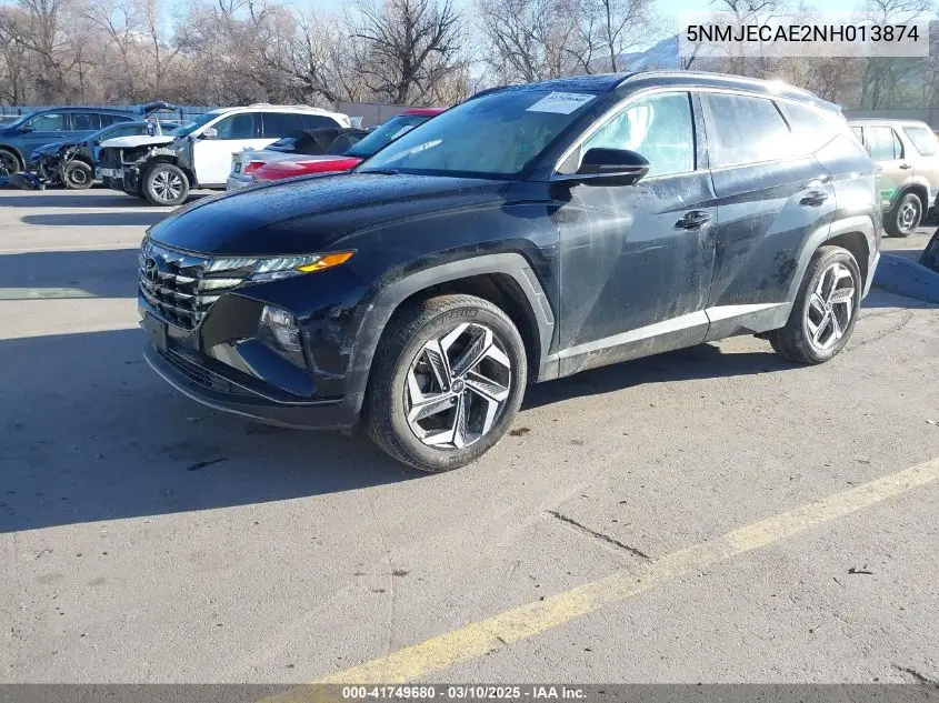 2022 Hyundai Tucson Limited VIN: 5NMJECAE2NH013874 Lot: 41749680