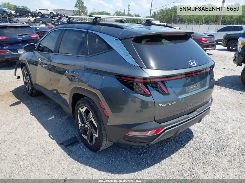 2022 Hyundai Tucson Sel VIN: 5NMJF3AE2NH116659 Lot: 41929818