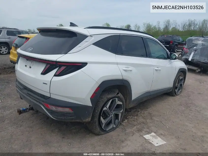 2022 Hyundai Tucson Limited VIN: 5NMJECAE2NH103526 Lot: 42236895