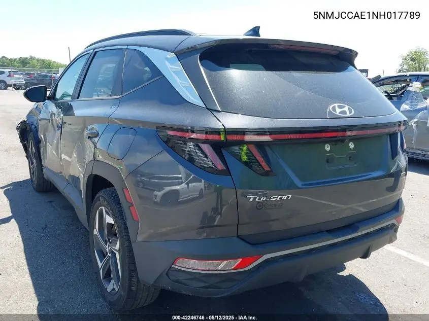 2022 Hyundai Tucson Sel VIN: 5NMJCCAE1NH017789 Lot: 42246746