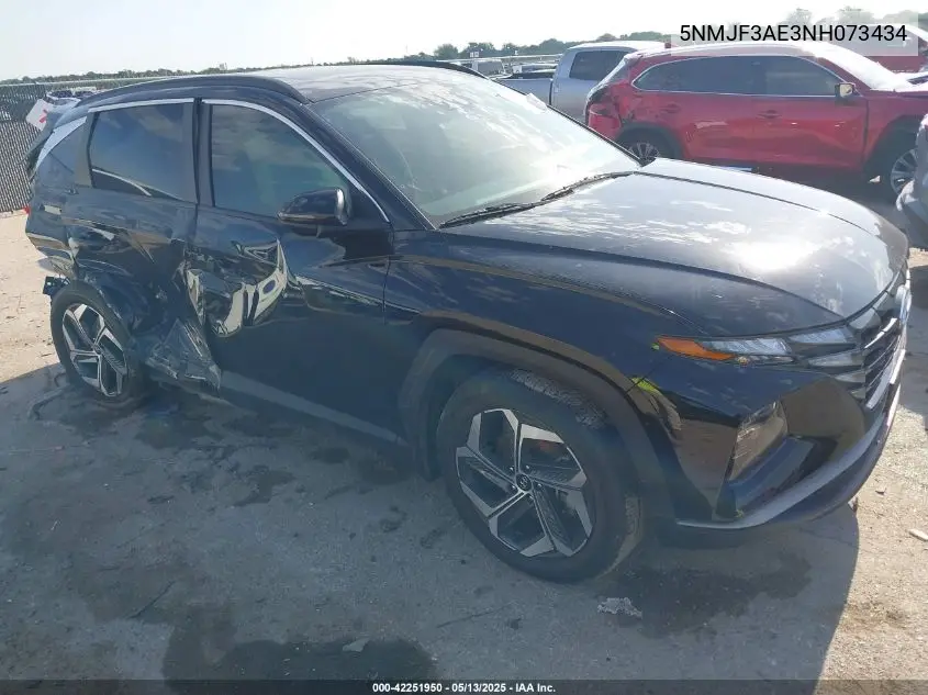 2022 Hyundai Tucson Sel VIN: 5NMJF3AE3NH073434 Lot: 42251950