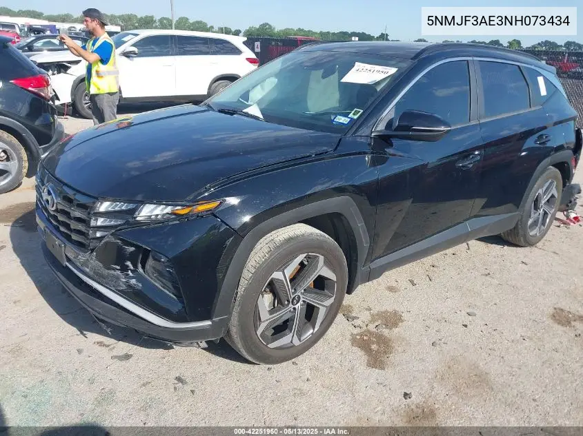 2022 Hyundai Tucson Sel VIN: 5NMJF3AE3NH073434 Lot: 42251950
