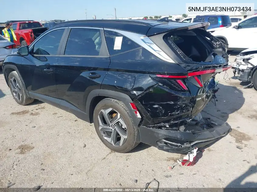 2022 Hyundai Tucson Sel VIN: 5NMJF3AE3NH073434 Lot: 42251950