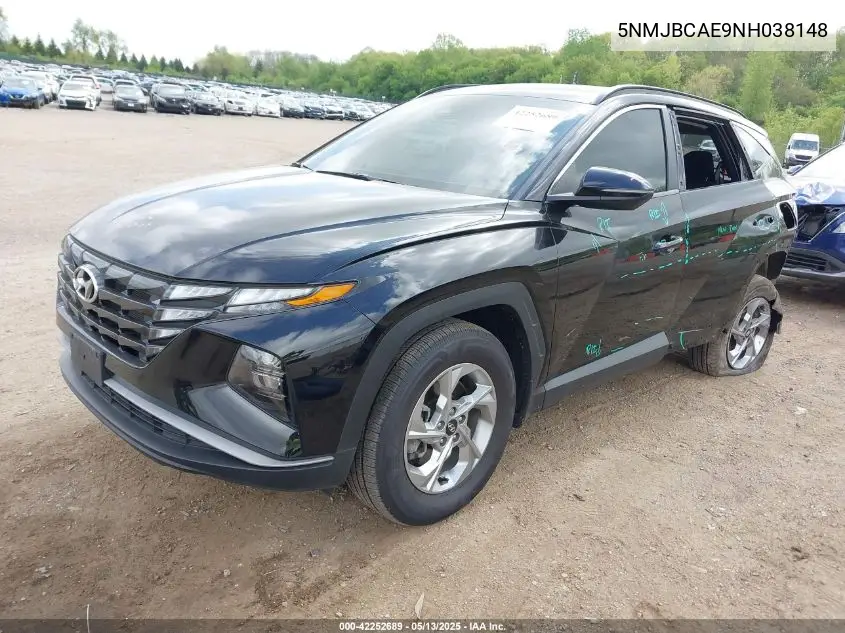 2022 Hyundai Tucson Sel VIN: 5NMJBCAE9NH038148 Lot: 42252689