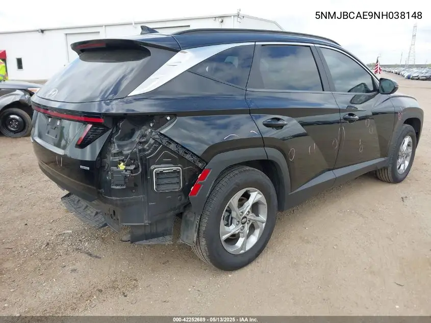 2022 Hyundai Tucson Sel VIN: 5NMJBCAE9NH038148 Lot: 42252689