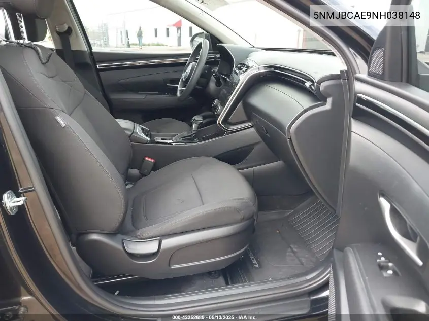 2022 Hyundai Tucson Sel VIN: 5NMJBCAE9NH038148 Lot: 42252689