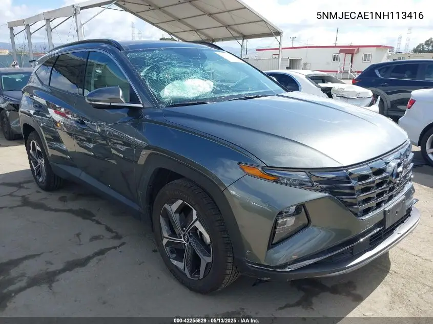 2022 Hyundai Tucson Limited VIN: 5NMJECAE1NH113416 Lot: 42255829