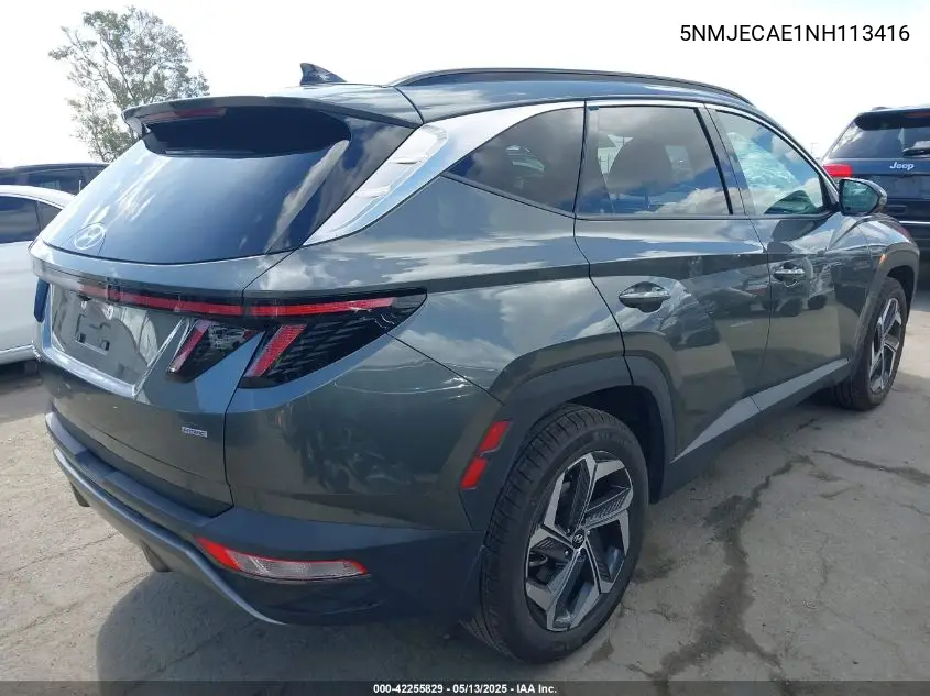 2022 Hyundai Tucson Limited VIN: 5NMJECAE1NH113416 Lot: 42255829