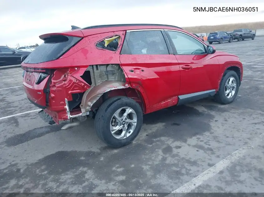 2022 Hyundai Tucson Sel VIN: 5NMJBCAE6NH036051 Lot: 42257485