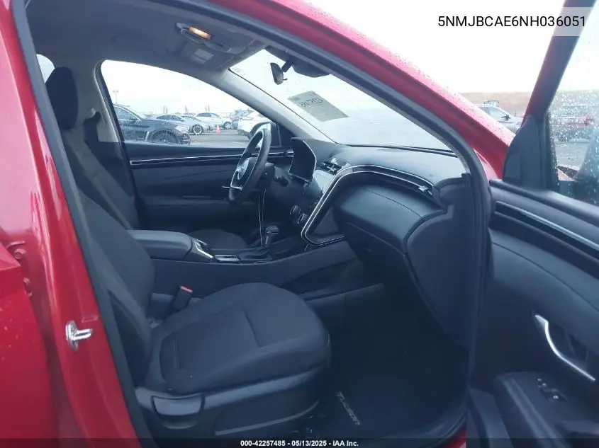 2022 Hyundai Tucson Sel VIN: 5NMJBCAE6NH036051 Lot: 42257485