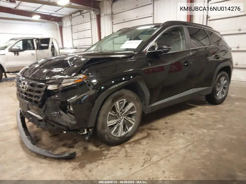 2022 Hyundai Tucson Hybrid Blue VIN: KM8JBCA16NU014276 Lot: 42606722