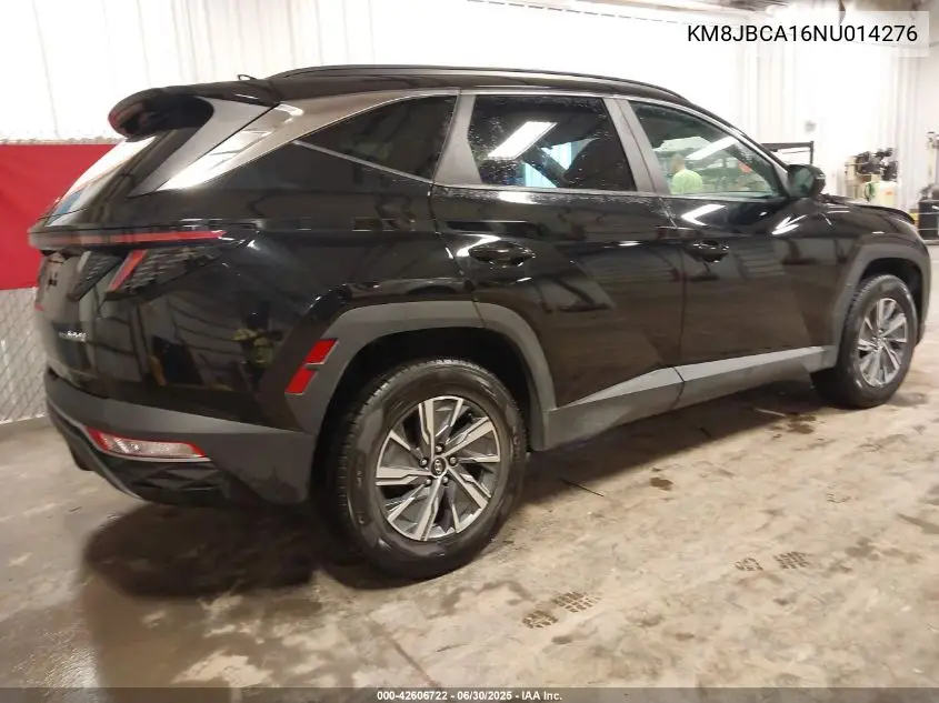 2022 Hyundai Tucson Hybrid Blue VIN: KM8JBCA16NU014276 Lot: 42606722