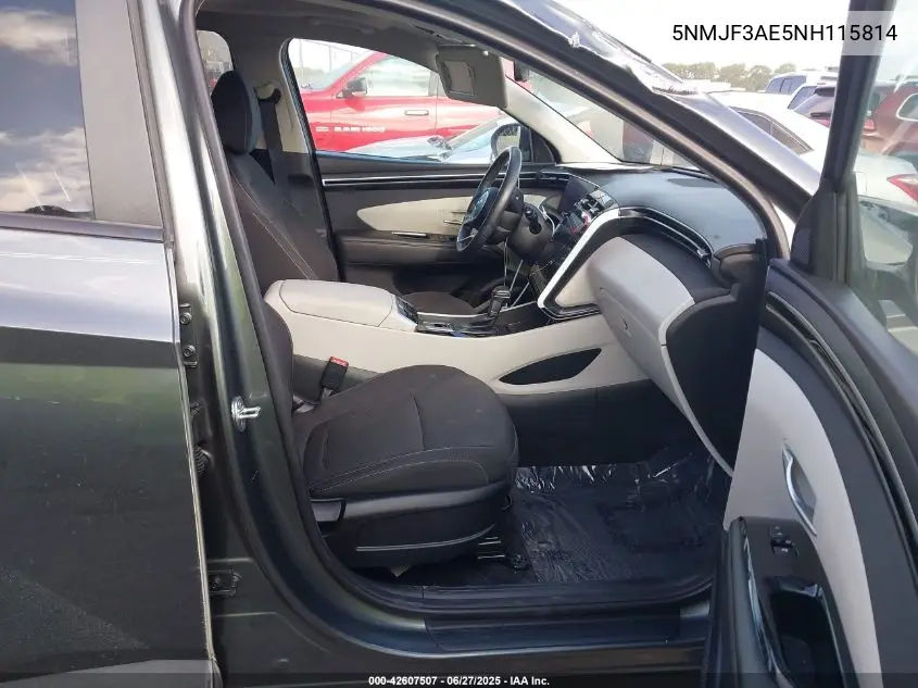 2022 Hyundai Tucson Sel VIN: 5NMJF3AE5NH115814 Lot: 42607507